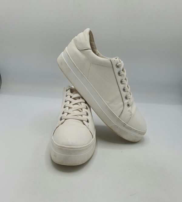 Adidasi dama Top Shop 38 imitatie de piele , alb - imagine 1