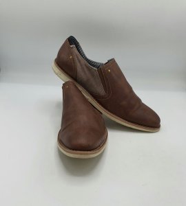 Pantofi barbati  Venice 41 ,imitatie de piele , material textil , maro