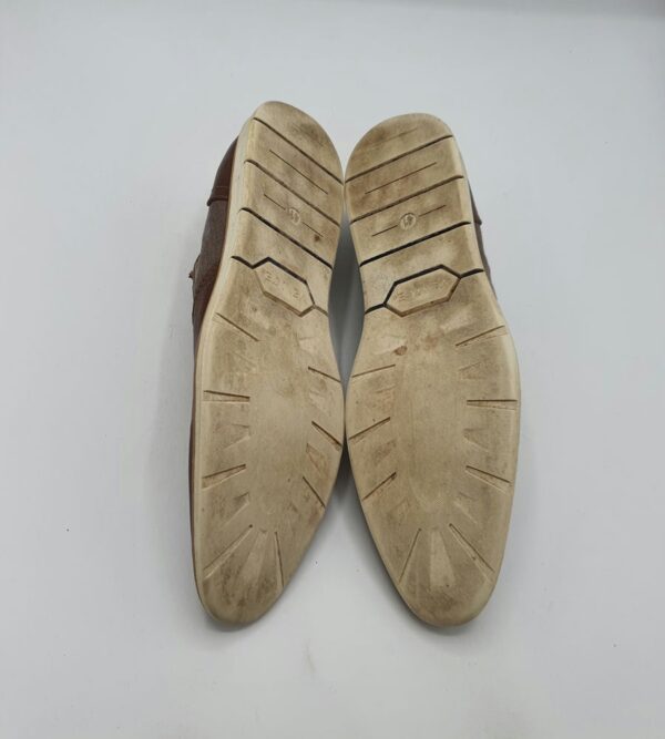 Pantofi barbati  Venice 41 ,imitatie de piele , material textil , maro - imagine 4