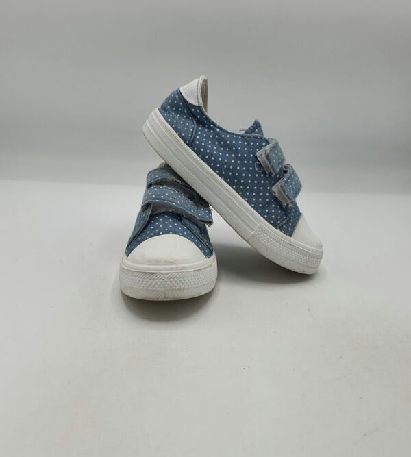 Tenisi copii  29 material textil , albastru alb - imagine 1