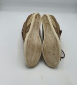 Adidasi dama 39 imitatie de piele , material textil , maro - imagine 4