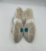 Adidasi dama Asics 40 imitatie de piele , material textil , alb albastru - imagine 4