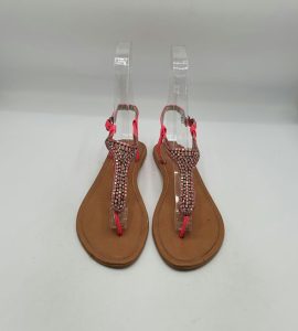 Sandale dama 40 imitatie de piele, roz - imagine 2