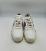 Adidasi barbati  Rene Lezard 43 piele , piele intoarsa , alb gri - imagine 2