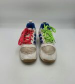 Adidasi copii Adidas 38 imitatie de piele, material textil , alb albastru - imagine 2