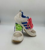 Adidasi copii Adidas 38 imitatie de piele, material textil , alb albastru