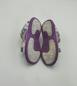 Sandale copii Clarks 26 imitatie de piele , material textil , alb mov - imagine 4