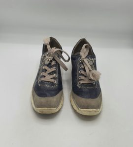 Adidasi dama Rieker 39 imitatie de piele , piele intoarsa , gri albastru - imagine 2