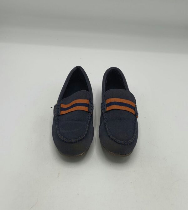 Mocasini copii 27 material textil , bleumarin maro - imagine 2