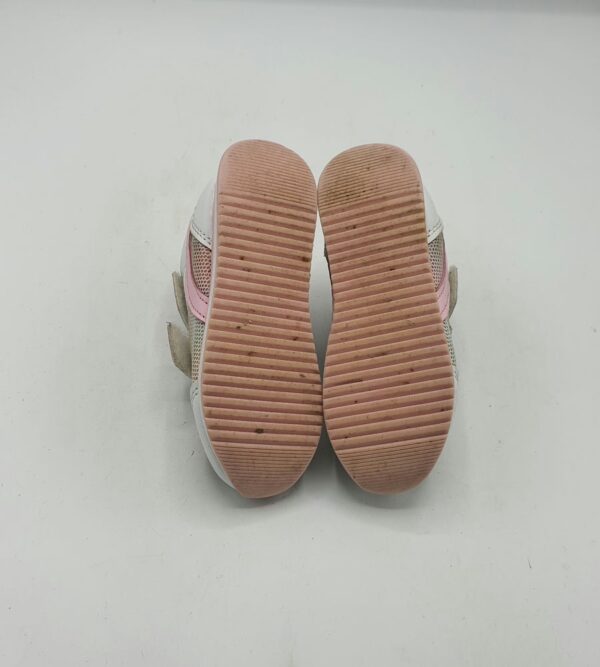 Adidasi copii F&F 22 imitatie de piele , material textil , alb roz - imagine 4