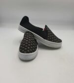 Espadrile dama 38 material textil , negru alb