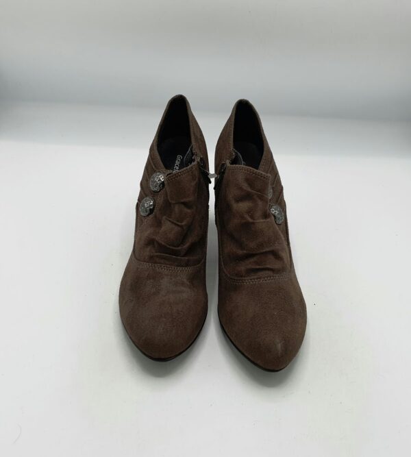 Botine dama Graceland 38 material textil , maro - imagine 2