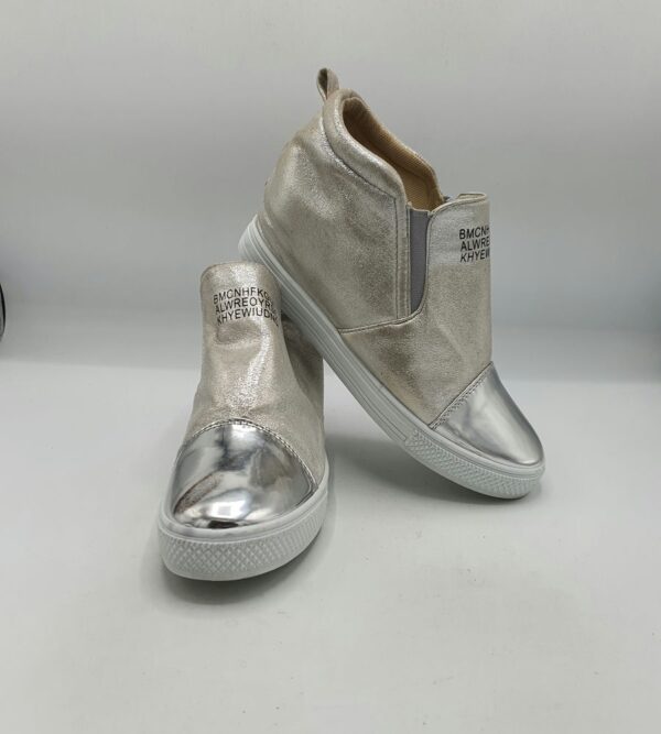 Botine dama Collection 41 imitatie de piele , argintiu gri - imagine 1