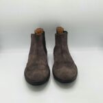 Ghete barbati  Manila 44,5 material textil , piele intoarsa , maro negru - imagine 2
