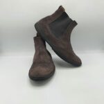 Ghete barbati  Manila 44,5 material textil , piele intoarsa , maro negru
