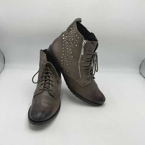 Ghete  dama Caprice 40 piele , imitatie de piele , gri - imagine 1