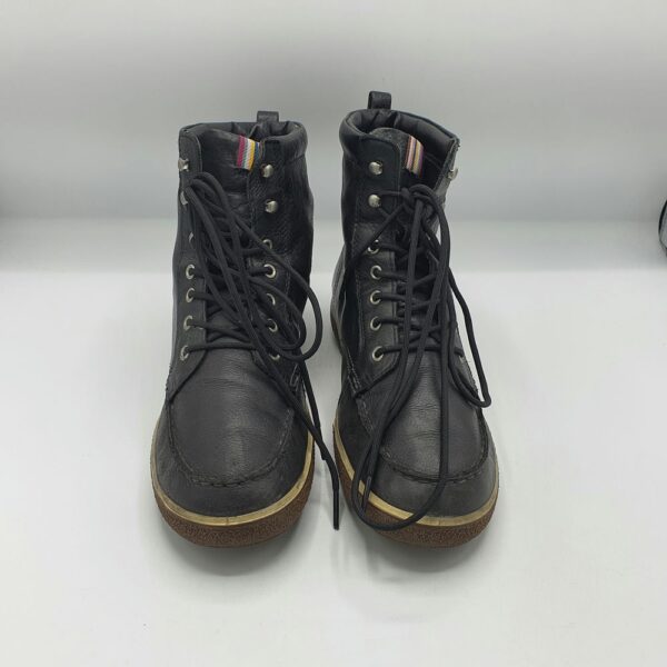 Ghete barbati  Ecco 42 piele , negru - imagine 2