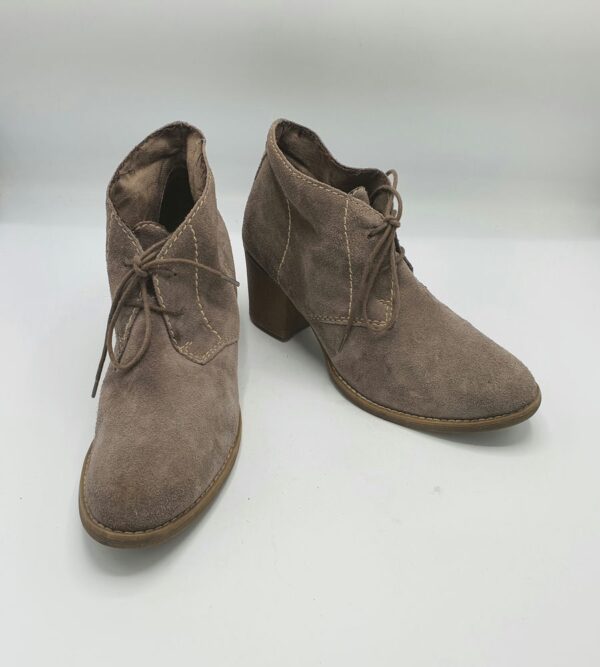Botine  dama Tamaris 41 piele intoarsa , maro - imagine 1