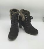 Botine  dama Tamaris 39 piele intoarsa , negru