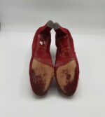 Botine dama  Carma 39 piele intoarsa , rosu - imagine 4