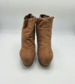 Botine dama Beauty Girls 39 material textil , maro - imagine 2