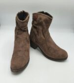 Botine dama Soliver 39 imitatie de piele , material textil , maro