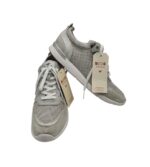 Adidasi dama Mustang 36, imitatie de piele, material textil, gri