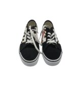 Tenisi dama Vans 38, piele intoarsa, material textil, negru alb - imagine 3