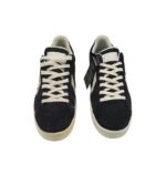 Tenisi barbati Converse 46, piele intoarsa, negru alb - imagine 3
