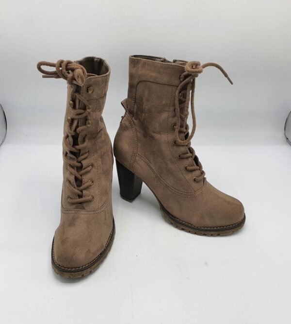 Botine dama 38 material textil , maro - imagine 1