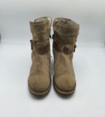 Botine dama Tamaris  40 piele , piele intoarsa , maro - imagine 2