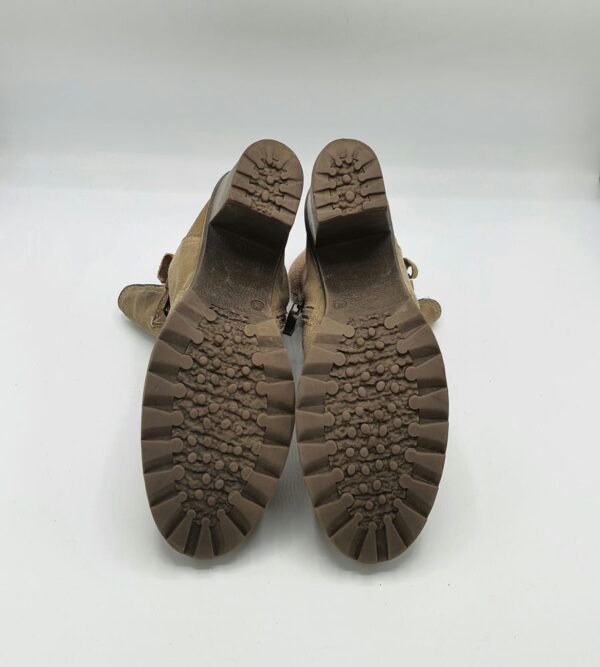 Botine dama Tamaris  40 piele , piele intoarsa , maro - imagine 4