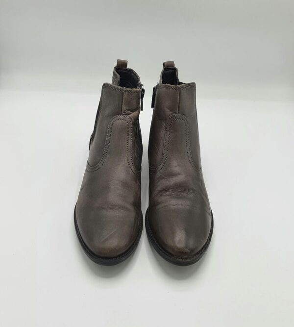 Botine dama Bonciolini 36 material textil , piele, gri - imagine 2