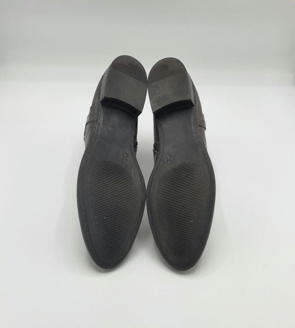 Botine dama Bonciolini 36 material textil , piele, gri - imagine 4
