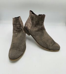Botine dama Gabor 42 piele, piele intoarsa , maro
