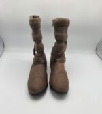 Cizme dama Pogolino 41 imitatie de piele , material textil , maro - imagine 2