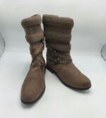 Cizme dama Pogolino 41 imitatie de piele , material textil , maro