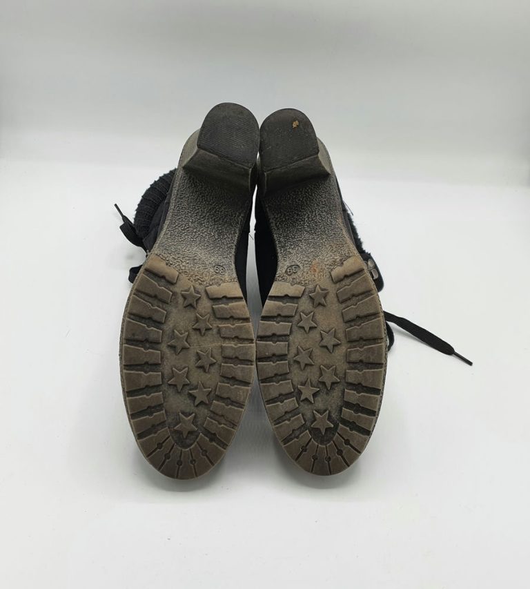 Botine dama 39 material textil , negru - imagine 4