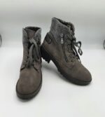 Ghete dama Annie G 39 imitatie de piele , material textil , gri