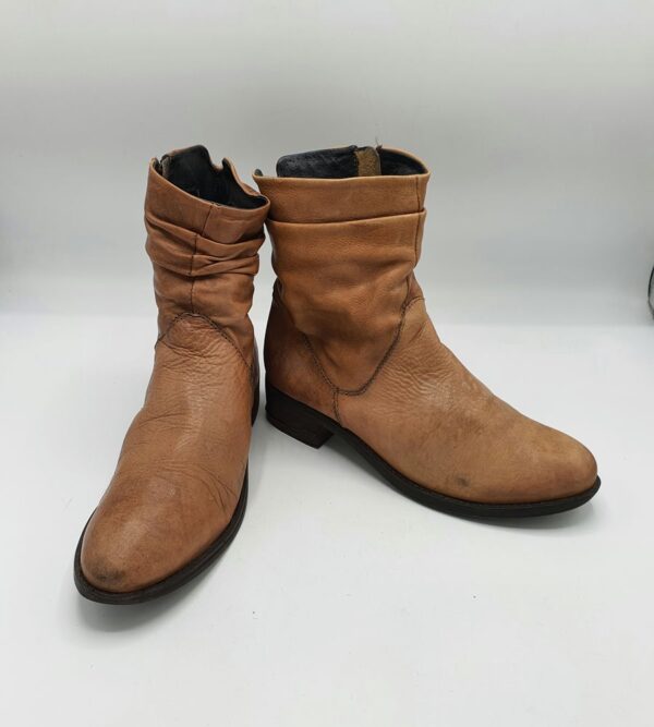 Botine  dama Dune 37 piele , maro - imagine 1