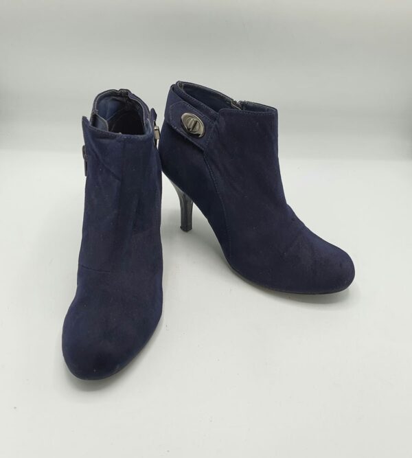 Botine dama  M&S 39 material textil , bleumarin - imagine 1