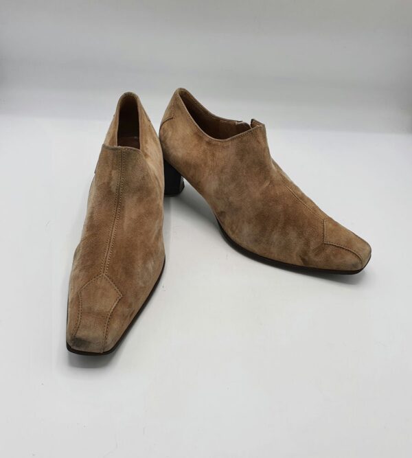 Botine dama Gabor 38 piele intoarsa , maro - imagine 1