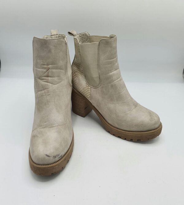 Botine dama  Kayla 40 imitatie de piele , gri - imagine 1