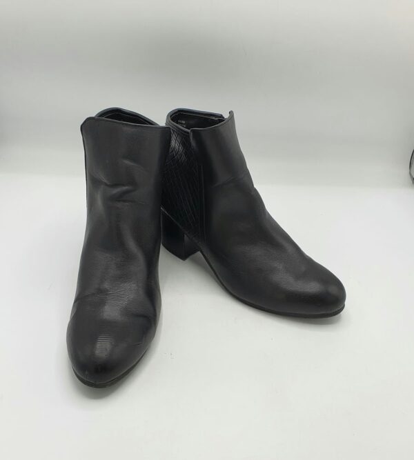 Botine dama F&F 37 imitatie de piele , negru - imagine 1