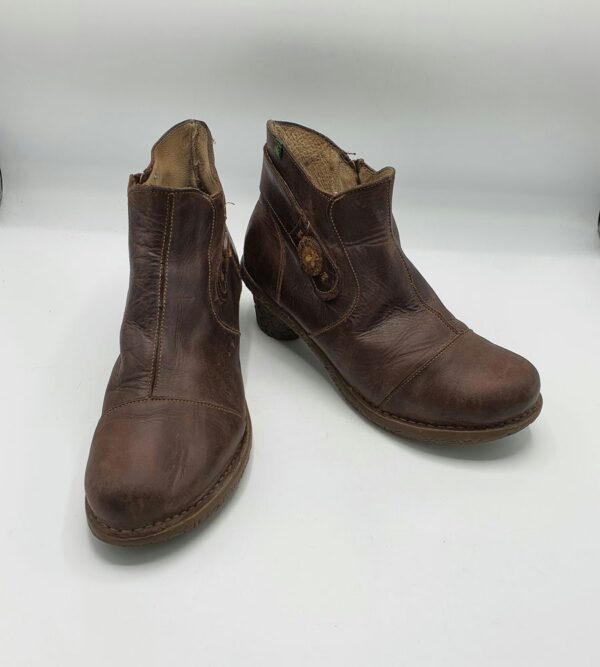 Botine  dama El naturalista 41 piele , maro - imagine 1