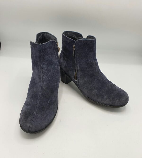 Botine dama Hotter 39 piele intoarsa , bleumarin - imagine 1
