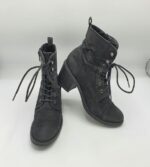 Botine dama The Shoes 38 imitatie de piele , negru