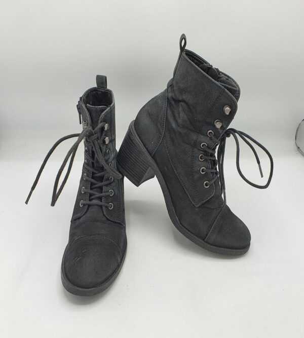 Botine dama The Shoes 38 imitatie de piele , negru - imagine 1