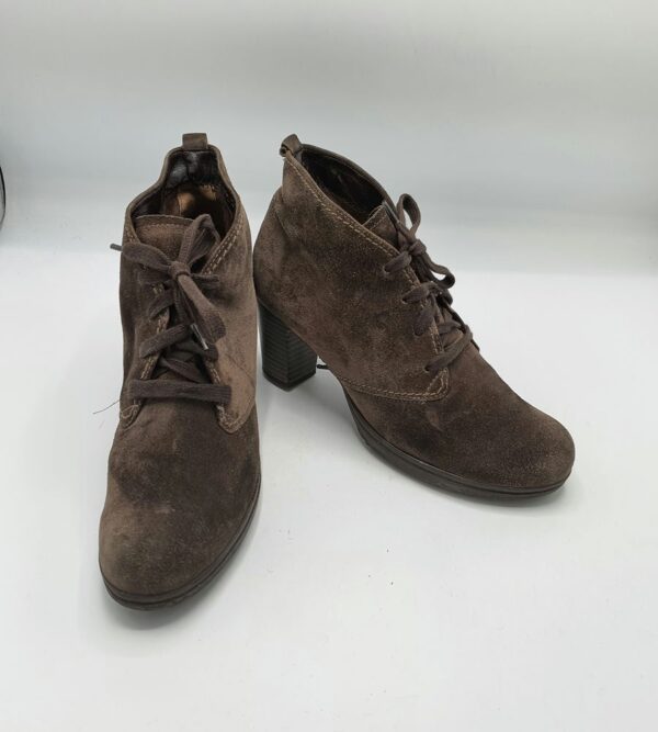 Botine  dama  Gabor 37,5 piele intoarsa , maro - imagine 1