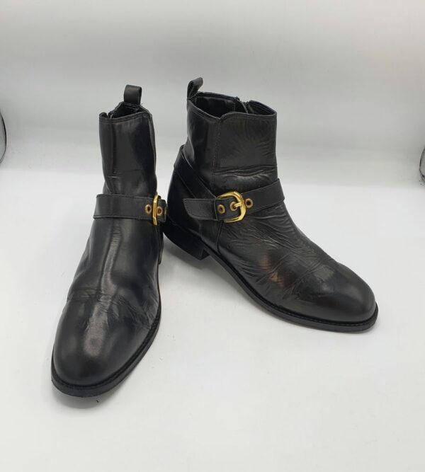 Botine dama  Faith 39 imitatie de piele , piele , negru - imagine 1